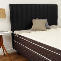 Cabeceira Estofada para Cama Box Casal 142CM Courvin BF Colchões PRETO
