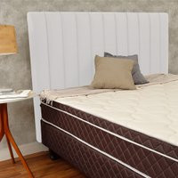Cabeceira Estofada para Cama Box Casal 142CM Courvin BF Colchões Branco