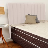 Cabeceira Estofada para Cama Box King 197CM Courvin BF Colchões Bege