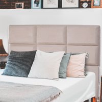 Cabeceira Estofada para Cama Box Queen 127x162CM Swede BF Colchões Bege