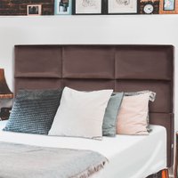 Cabeceira Estofada para Cama Box Queen 127x162CM Veludo BF Colchões Cafe