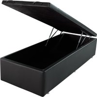Cama Box Baú Solteirão Resistente Premium Courano Preto 97x203x43 BF Colchões