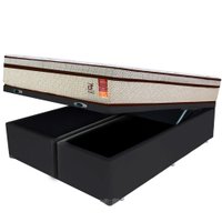 Cama Box Baú King Mais Colchão Molas Ensacadas 193x203x64cm BF Colchões