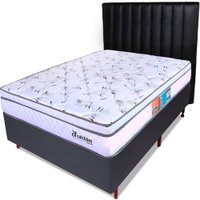 Cama Box Casal Mais Colchão Molas Ensacadas Mais Cabeceira BF Colchões