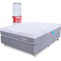 Cama Box Casal Colchão Vácuo Infinity 138x188x64 Premium BF Colchões
