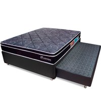 Cama Box Casal Colchão Molas Ensacadas com Pillow Bicama Auxiliar Solteiro 138x188x58cm BF Colchões