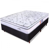 Cama Box Casal Colchão Molas Ensacadas com Pillow e Box BF Colchões
