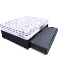 Cama Box Casal Colchão Molas Ensacadas Pillow Bicama Auxiliar Solteiro 138x188x58cm BF Colchões