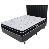 Cama Box Casal com Pillow Molas Superlastic e Cabeceira 138x188x56CM BF Colchões