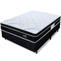 Cama Box Casal Molas Ensacadas Pillow Certificado Sonomar 138x188x55cm BF Colchões