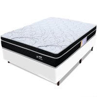 Cama Box Casal Molas Ensacadas Pillow Certificado Sonomar 138x188x57cm BF Colchões