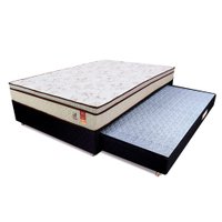 Cama Box Colchão Casal Molas Ensacadas e Bicama Auxiliar de Espuma 138x188x55cm BF Colchões