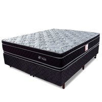 Cama Box Colchão Queen Ortopédico Extra Firme com Pillow Top 158x198x64cm BF Colchões