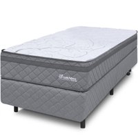 Cama Box Colchão Solteiro Espuma D45 Extra Firme Ortopédico Antialérgico Certificado 88x188x58cm - BF Colchões