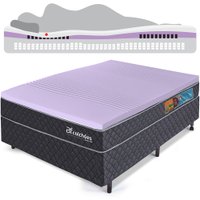 Cama Box King Colchão Molas Ensacada Com Pillow 193x203x57cm BF Colchões