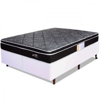 Cama Box King Colchão Molas Ensacadas com Pillow e Box Courvin BF Colchões
