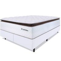 Cama Box King Colchão Molas Ensacadas com Pillow Top Extra Conforto 193x203x72cm Premium Sleep BF Colchões