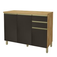 Balcão de Cozinha para Pia 120 Cm 3 Portas 2 Gavetas 6123.17