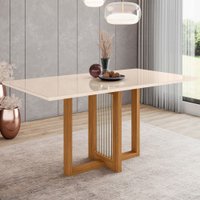 Mesa de Madeira Natalí com Vidro SC70