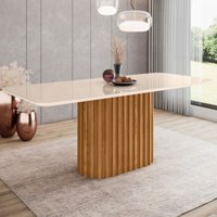 Mesa de Madeira Solana com Vidro SC66