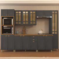 Cozinha Completa Firenze 16 Portas 2 Gavetas com Vidro 6171.104