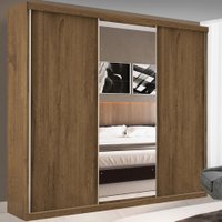 Guarda-Roupa Casal Barcelona 3 Portas de Correr 4 Gavetas