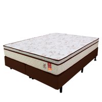 Cama Box Queen Colchão Molas Ensacadas Mais Box Microfibra 158x198x57cm BF Colchões