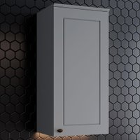 Armário Aéreo Cozinha Americana 1 Porta 100% MDF Branco HP - Henn Cinza