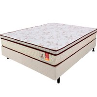 Cama Box Casal Colchão Molas Ensacadas Individuais Mais Box Microfibra 138x188x57cm