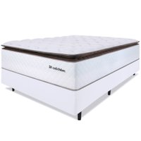 Cama Box Casal Colchão Molas Ensacadas C/ Pillow Top Extra Conforto 138x188x72cm Premium Sleep BF Colchões