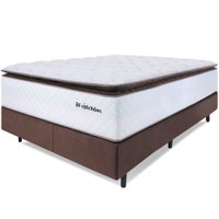Cama Box King Colchão Molas Ensacadas C/ Pillow Top Extra Conforto 193x203x72cm Premium Sleep BF Colchões