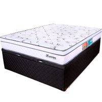 Cama Box Baú Queen Colchão Molas Ensacadas com Pillow e Baú 158x198x61cm BF Colchões