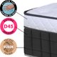 Colchão Para Solteiro Molas Ensacadas Firme de Pillow Espuma D45 88x188X26 BF Colchões Preto/Branco