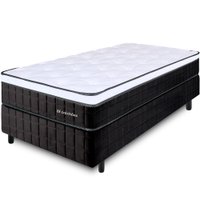 Colchão Para Solteiro Molas Ensacadas Firme de Pillow Espuma D45 88x188X26 BF Colchões Preto/Branco