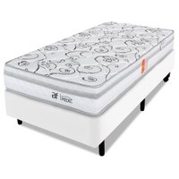 Cama Box Solteiro com Colchão Ortopédico Dupla Face Firme 88x188cm BF Colchões