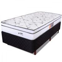 Cama Box Solteiro Colchão Molas Ensacadas com Pillow e Box BF Colchões