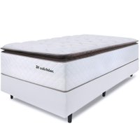 Cama Box Solteiro Colchão Molas Ensacadas com Pillow Top Extra Conforto 88x188x72cm Premium Sleep BF Colchões