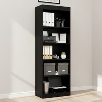 Estante Livreiro Multiuso 4 prateleiras 1,78m Office Preto J&A