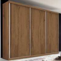 Guarda-Roupa Casal Cronos 3 Portas de Correr 4 Gavetas Marrom