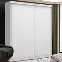 Guarda-Roupa Solteiro Kiara 2 Porta de Correr Branco