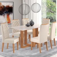 Mesa de Jantar 6 Lugares San Diego Bege