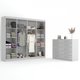 Quarto de Casal Ele e Ela Closet 8 Prateleiras Cômoda 10 Gavetas Branco