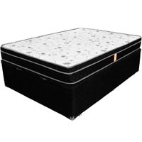 Cama Box Báu Casal Mais Colchão com Pillow Molas Superlastic 138x188x63cm BF Colchões