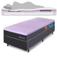 Cama Box Solteirão Colchão Molas Ensacadas com Pillow de Tecnologia Tridimensional Ortopédica 97x203x57cm BF Colchões