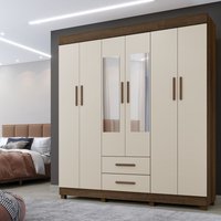 Guarda Roupa 6 Portas com Espelho Copacabana Benetil