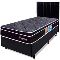 Cama Box Solteiro + Colchão Molas Ensacadas e Cabeceira 88x188x57CM BF Colchões