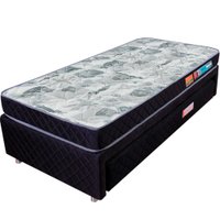 Cama Box Solteiro Colchão D28 com Bicama Colchão Espuma 88x188x48CM BF Colchões