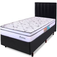 Cama Box Solteiro Colchão Molas Ensacadas Mais Cabeceira 88x188x57CM BF Colchões