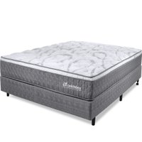 Cama Box Viúva Colchão Smart Spring Mola Ensacada e Pillow Top de Espuma Viscoelástico 128x188x61CM BF Colchões