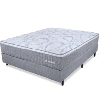 Cama Box Viúva Colchão Smart Spring Mola Ensacada e Pillow Top de Espuma Viscoelástico 128x188x61CM BF Colchões